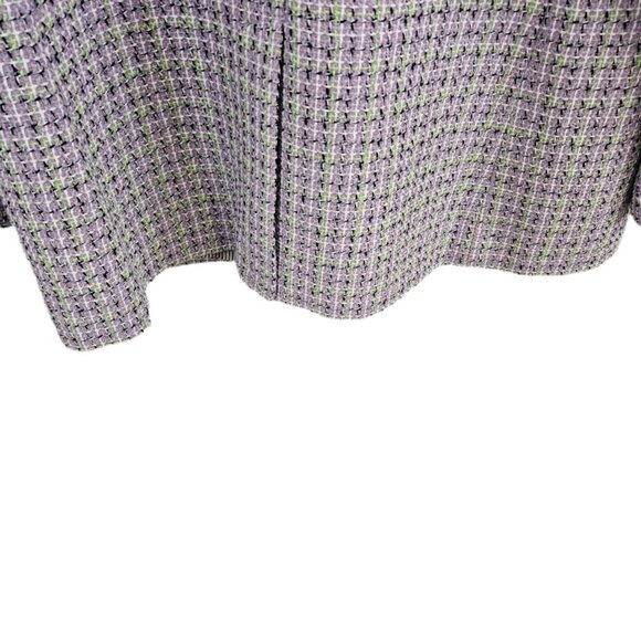 NWT Loft Tweed Double Breasted Blazer Lavender Purple Green 14 - Picture 11 of 14